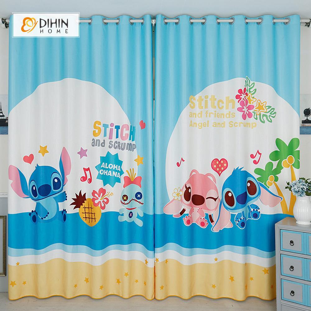 DIHIN HOME 3D Printed Cartoon Monster Blackout Curtains ,Window Curtains Grommet Curtain For Living Room ,39x102-inch,2 Panels Included Roman Shades Curtains Window Blinds custom curtains blackout curtains curtains for living room sheer curtains curtain fabric linen curtains kitchen curtains velvet curtains pinch pleat curtains bay window curtains outdoor curtains pleated curtains floral curtains dining room curtains kitchen valances drapes for bedroom patio curtains nursery curtains grommet curtains