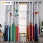 DIHIN HOME 3D Printed Cartoon Pencil Blackout Curtains,Window Curtains Grommet Curtain For Living Room ,39x102-inch,2 Panels Included Roman Shades Curtains Window Blinds custom curtains blackout curtains curtains for living room sheer curtains curtain fabric linen curtains kitchen curtains velvet curtains pinch pleat curtains bay window curtains outdoor curtains pleated curtains floral curtains dining room curtains kitchen valances drapes for bedroom patio curtains nursery curtains grommet curtains