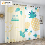DIHIN HOME 3D Printed Cartoon Pineapple and Lemon Blackout Curtains,Window Curtains Grommet Curtain For Living Room ,39x102-inch,2 Panels Included Roman Shades Curtains Window Blinds custom curtains blackout curtains curtains for living room sheer curtains curtain fabric linen curtains kitchen curtains velvet curtains pinch pleat curtains bay window curtains outdoor curtains pleated curtains floral curtains dining room curtains kitchen valances drapes for bedroom patio curtains nursery curtains grommet curt