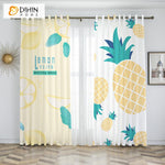 DIHIN HOME 3D Printed Cartoon Pineapple and Lemon Blackout Curtains,Window Curtains Grommet Curtain For Living Room ,39x102-inch,2 Panels Included Roman Shades Curtains Window Blinds custom curtains blackout curtains curtains for living room sheer curtains curtain fabric linen curtains kitchen curtains velvet curtains pinch pleat curtains bay window curtains outdoor curtains pleated curtains floral curtains dining room curtains kitchen valances drapes for bedroom patio curtains nursery curtains grommet curt