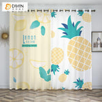 DIHIN HOME 3D Printed Cartoon Pineapple and Lemon Blackout Curtains,Window Curtains Grommet Curtain For Living Room ,39x102-inch,2 Panels Included Roman Shades Curtains Window Blinds custom curtains blackout curtains curtains for living room sheer curtains curtain fabric linen curtains kitchen curtains velvet curtains pinch pleat curtains bay window curtains outdoor curtains pleated curtains floral curtains dining room curtains kitchen valances drapes for bedroom patio curtains nursery curtains grommet curt