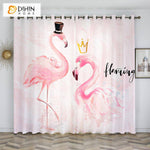 DIHIN HOME 3D Printed Cartoon Pink Flamingos Blackout Curtains,Window Curtains Grommet Curtain For Living Room ,39x102-inch,2 Panels Included Roman Shades Curtains Window Blinds custom curtains blackout curtains curtains for living room sheer curtains curtain fabric linen curtains kitchen curtains velvet curtains pinch pleat curtains bay window curtains outdoor curtains pleated curtains floral curtains dining room curtains kitchen valances drapes for bedroom patio curtains nursery curtains grommet curtains