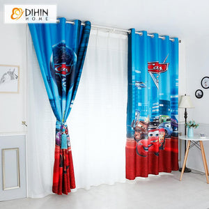 DIHIN HOME 3D Printed Cartoon Racing Cars Blackout Curtains,Window Curtains Grommet Curtain For Living Room ,39x102-inch,2 Panels Included Roman Shades Curtains Window Blinds custom curtains blackout curtains curtains for living room sheer curtains curtain fabric linen curtains kitchen curtains velvet curtains pinch pleat curtains bay window curtains outdoor curtains pleated curtains floral curtains dining room curtains kitchen valances drapes for bedroom patio curtains nursery curtains grommet curtains