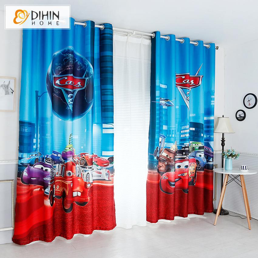 DIHIN HOME 3D Printed Cartoon Racing Cars Blackout Curtains,Window Curtains Grommet Curtain For Living Room ,39x102-inch,2 Panels Included Roman Shades Curtains Window Blinds custom curtains blackout curtains curtains for living room sheer curtains curtain fabric linen curtains kitchen curtains velvet curtains pinch pleat curtains bay window curtains outdoor curtains pleated curtains floral curtains dining room curtains kitchen valances drapes for bedroom patio curtains nursery curtains grommet curtains