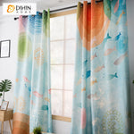 DIHIN HOME 3D Printed Cartoon Sea Colorful Fish Blackout Curtains,Window Curtains Grommet Curtain For Living Room ,39x102-inch,2 Panels Included Roman Shades Curtains Window Blinds custom curtains blackout curtains curtains for living room sheer curtains curtain fabric linen curtains kitchen curtains velvet curtains pinch pleat curtains bay window curtains outdoor curtains pleated curtains floral curtains dining room curtains kitchen valances drapes for bedroom patio curtains nursery curtains grommet curtai
