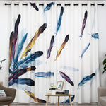 DIHIN HOME 3D Printed Colorful Feather Blackout Curtains,Window Curtains Grommet Curtain For Living Room ,39x102-inch,2 Panels Included Roman Shades Curtains Window Blinds custom curtains blackout curtains curtains for living room sheer curtains curtain fabric linen curtains kitchen curtains velvet curtains pinch pleat curtains bay window curtains outdoor curtains pleated curtains floral curtains dining room curtains kitchen valances drapes for bedroom patio curtains nursery curtains grommet curtains