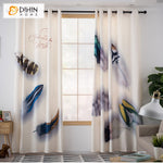 DIHIN HOME 3D Printed Colorful Feather Blackout Curtains,Window Curtains Grommet Curtain For Living Room ,39x102-inch,2 Panels Included Roman Shades Curtains Window Blinds custom curtains blackout curtains curtains for living room sheer curtains curtain fabric linen curtains kitchen curtains velvet curtains pinch pleat curtains bay window curtains outdoor curtains pleated curtains floral curtains dining room curtains kitchen valances drapes for bedroom patio curtains nursery curtains grommet curtains