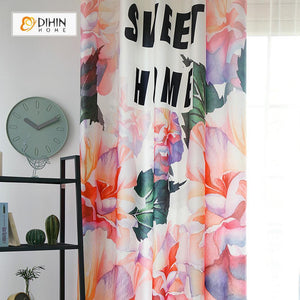 DIHIN HOME 3D Printed Crane and Flowers Blackout Curtains ,Window Curtains Grommet Curtain For Living Room ,39x102-inch,2 Panels Included Roman Shades Curtains Window Blinds custom curtains blackout curtains curtains for living room sheer curtains curtain fabric linen curtains kitchen curtains velvet curtains pinch pleat curtains bay window curtains outdoor curtains pleated curtains floral curtains dining room curtains kitchen valances drapes for bedroom patio curtains nursery curtains grommet curtains