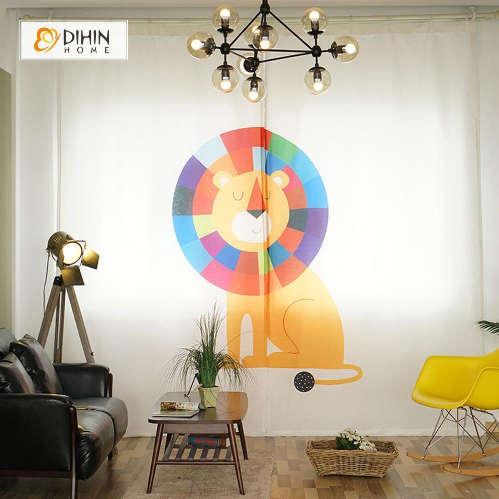 DIHIN HOME 3D Printed Cute Lions Blackout Curtains ,Window Curtains Grommet Curtain For Living Room ,39x102-inch,2 Panels Included Roman Shades Curtains Window Blinds custom curtains blackout curtains curtains for living room sheer curtains curtain fabric linen curtains kitchen curtains velvet curtains pinch pleat curtains bay window curtains outdoor curtains pleated curtains floral curtains dining room curtains kitchen valances drapes for bedroom patio curtains nursery curtains grommet curtains