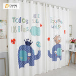 DIHIN HOME 3D Printed Dark Blue Elephant Blackout Curtains ,Window Curtains Grommet Curtain For Living Room ,39x102-inch,2 Panels Included Roman Shades Curtains Window Blinds custom curtains blackout curtains curtains for living room sheer curtains curtain fabric linen curtains kitchen curtains velvet curtains pinch pleat curtains bay window curtains outdoor curtains pleated curtains floral curtains dining room curtains kitchen valances drapes for bedroom patio curtains nursery curtains grommet curtains