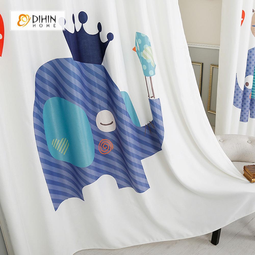 DIHIN HOME 3D Printed Dark Blue Elephant Blackout Curtains ,Window Curtains Grommet Curtain For Living Room ,39x102-inch,2 Panels Included Roman Shades Curtains Window Blinds custom curtains blackout curtains curtains for living room sheer curtains curtain fabric linen curtains kitchen curtains velvet curtains pinch pleat curtains bay window curtains outdoor curtains pleated curtains floral curtains dining room curtains kitchen valances drapes for bedroom patio curtains nursery curtains grommet curtains