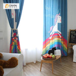 DIHIN HOME 3D Printed Dark Rainbow and Unicorn Blackout Curtains ,Window Curtains Grommet Curtain For Living Room ,39x102-inch,2 Panels Included Roman Shades Window Curtains Curtains Window Blinds Curtains Drapes linen drapery curtains and drapes windows drapes custom curtains blackout curtains curtains for living room window shades sheer curtains curtain fabric window treatments custom drapery