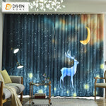 DIHIN HOME 3D Printed Deer and Moon Blackout Curtains,Window Curtains Grommet Curtain For Living Room ,39x102-inch,2 Panels Include Roman Shades Curtains Window Blinds custom curtains blackout curtains curtains for living room sheer curtains curtain fabric linen curtains kitchen curtains velvet curtains pinch pleat curtains bay window curtains outdoor curtains pleated curtains floral curtains dining room curtains kitchen valances drapes for bedroom patio curtains nursery curtains grommet curtains