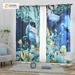 DIHIN HOME 3D Printed Dolphin Blackout Curtains ,Window Curtains Grommet Curtain For Living Room ,39x102-inch,2 Panels Included Roman Shades Curtains Window Blinds custom curtains blackout curtains curtains for living room sheer curtains curtain fabric linen curtains kitchen curtains velvet curtains pinch pleat curtains bay window curtains outdoor curtains pleated curtains floral curtains dining room curtains kitchen valances drapes for bedroom patio curtains nursery curtains grommet curtains