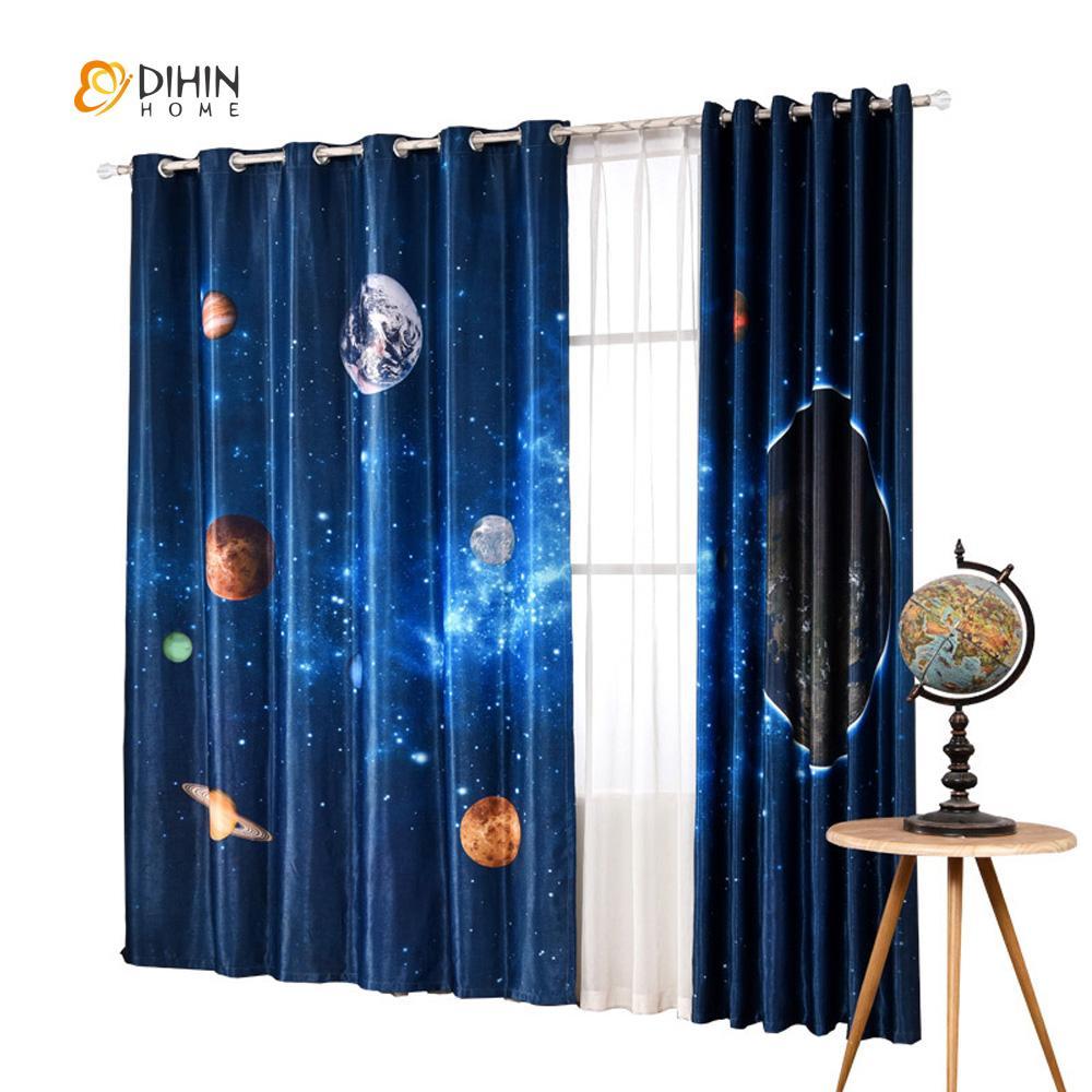DIHIN HOME 3D Printed Earth Blackout Curtains ,Window Curtains Grommet Curtain For Living Room ,39x102-inch,2 Panels Included Roman Shades Curtains Window Blinds custom curtains blackout curtains curtains for living room sheer curtains curtain fabric linen curtains kitchen curtains velvet curtains pinch pleat curtains bay window curtains outdoor curtains pleated curtains floral curtains dining room curtains kitchen valances drapes for bedroom patio curtains nursery curtains grommet curtains