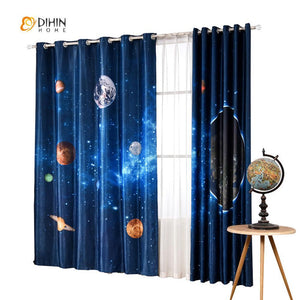 DIHIN HOME 3D Printed Earth Blackout Curtains ,Window Curtains Grommet Curtain For Living Room ,39x102-inch,2 Panels Included Roman Shades Curtains Window Blinds custom curtains blackout curtains curtains for living room sheer curtains curtain fabric linen curtains kitchen curtains velvet curtains pinch pleat curtains bay window curtains outdoor curtains pleated curtains floral curtains dining room curtains kitchen valances drapes for bedroom patio curtains nursery curtains grommet curtains