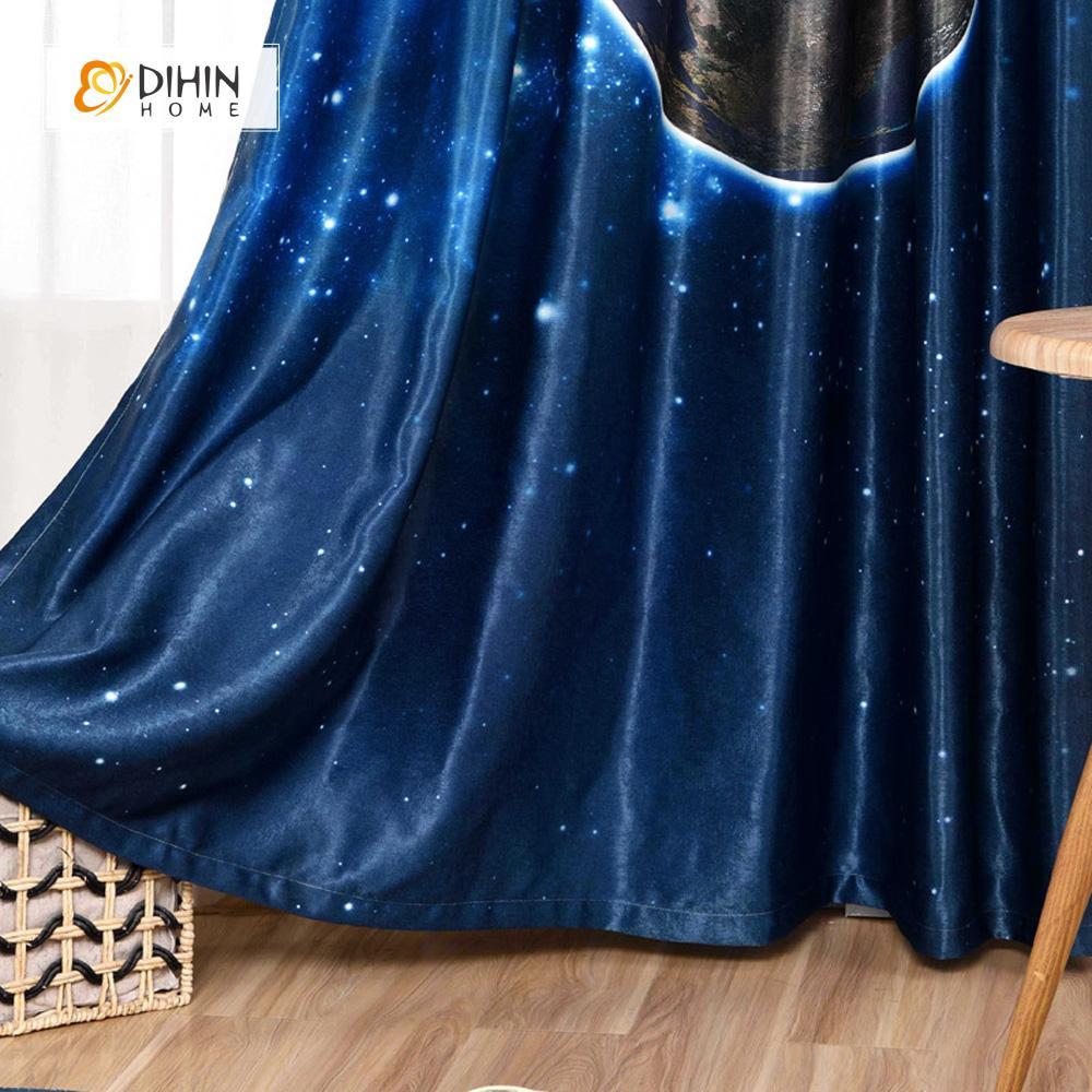 DIHIN HOME 3D Printed Earth Blackout Curtains ,Window Curtains Grommet Curtain For Living Room ,39x102-inch,2 Panels Included Roman Shades Curtains Window Blinds custom curtains blackout curtains curtains for living room sheer curtains curtain fabric linen curtains kitchen curtains velvet curtains pinch pleat curtains bay window curtains outdoor curtains pleated curtains floral curtains dining room curtains kitchen valances drapes for bedroom patio curtains nursery curtains grommet curtains