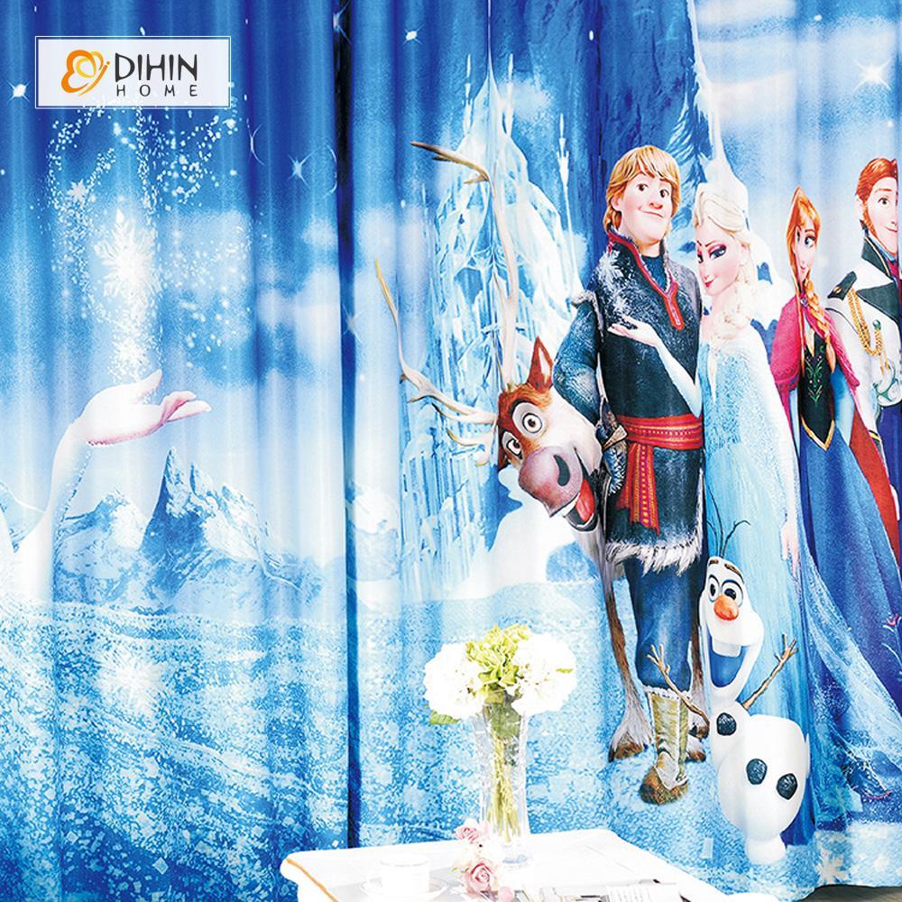 DIHIN HOME 3D Printed Elegant Frozen Blackout Curtains ,Window Curtains Grommet Curtain For Living Room ,39x102-inch,2 Panels Included Roman Shades Curtains Window Blinds custom curtains blackout curtains curtains for living room sheer curtains curtain fabric linen curtains kitchen curtains velvet curtains pinch pleat curtains bay window curtains outdoor curtains pleated curtains floral curtains dining room curtains kitchen valances drapes for bedroom patio curtains nursery curtains grommet curtains