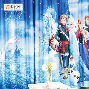 DIHIN HOME 3D Printed Elegant Frozen Blackout Curtains ,Window Curtains Grommet Curtain For Living Room ,39x102-inch,2 Panels Included Roman Shades Curtains Window Blinds custom curtains blackout curtains curtains for living room sheer curtains curtain fabric linen curtains kitchen curtains velvet curtains pinch pleat curtains bay window curtains outdoor curtains pleated curtains floral curtains dining room curtains kitchen valances drapes for bedroom patio curtains nursery curtains grommet curtains