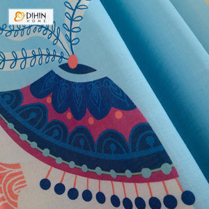 DIHIN HOME 3D Printed Elephant and Flowers Blackout Curtains ,Window Curtains Grommet Curtain For Living Room ,39x102-inch,2 Panels Included Roman Shades Curtains Window Blinds custom curtains blackout curtains curtains for living room sheer curtains curtain fabric linen curtains kitchen curtains velvet curtains pinch pleat curtains bay window curtains outdoor curtains pleated curtains floral curtains dining room curtains kitchen valances drapes for bedroom patio curtains nursery curtains grommet curtains