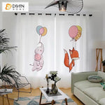 DIHIN HOME 3D Printed Elephant and Fox Blackout Curtains,Window Curtains Grommet Curtain For Living Room ,39x102-inch,2 Panels Included Roman Shades Curtains Window Blinds custom curtains blackout curtains curtains for living room sheer curtains curtain fabric linen curtains kitchen curtains velvet curtains pinch pleat curtains bay window curtains outdoor curtains pleated curtains floral curtains dining room curtains kitchen valances drapes for bedroom patio curtains nursery curtains grommet curtains