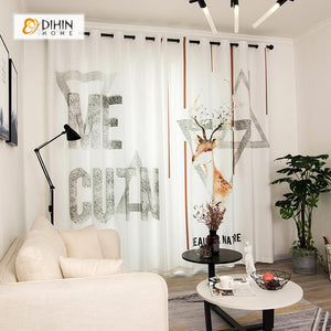 DIHIN HOME 3D Printed Elk and Flowers Blackout Curtains ,Window Curtains Grommet Curtain For Living Room ,39x102-inch,2 Panels Included Roman Shades Curtains Window Blinds custom curtains blackout curtains curtains for living room sheer curtains curtain fabric linen curtains kitchen curtains velvet curtains pinch pleat curtains bay window curtains outdoor curtains pleated curtains floral curtains dining room curtains kitchen valances drapes for bedroom patio curtains nursery curtains grommet curtains