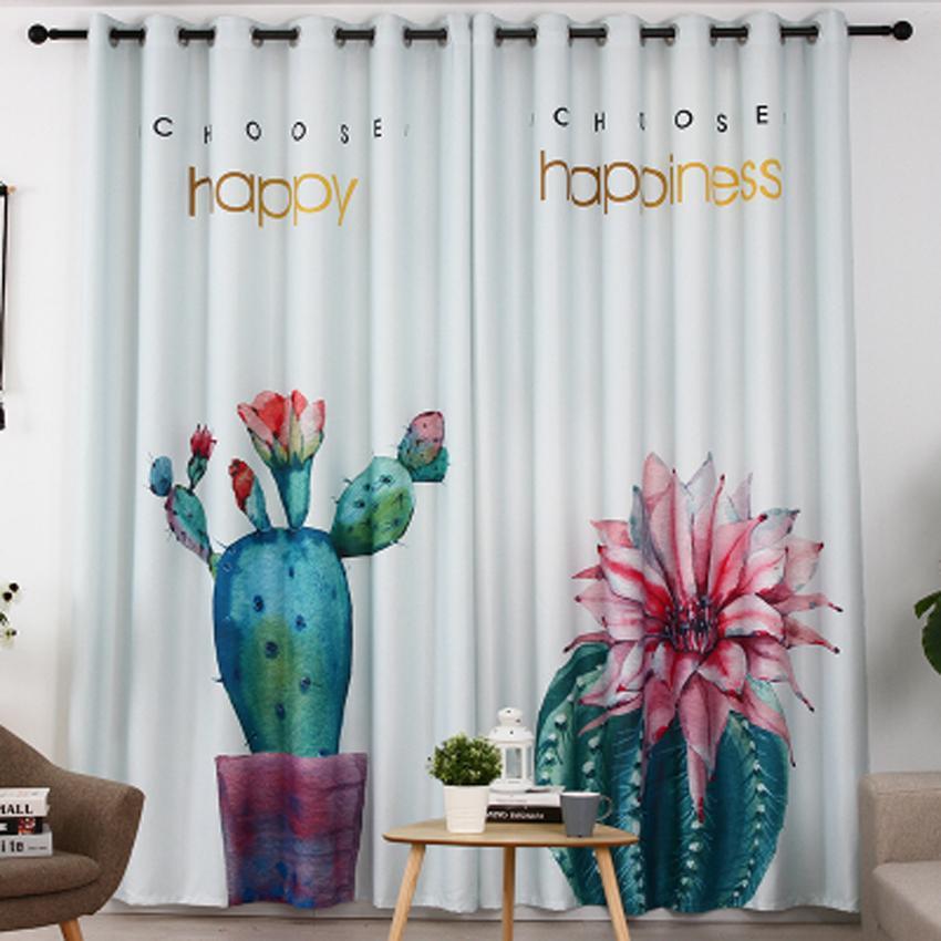 DIHIN HOME 3D Printed Flowering Cactus Blackout Curtains,Window Curtains Grommet Curtain For Living Room ,39x102-inch,2 Panels Included Roman Shades Curtains Window Blinds custom curtains blackout curtains curtains for living room sheer curtains curtain fabric linen curtains kitchen curtains velvet curtains pinch pleat curtains bay window curtains outdoor curtains pleated curtains floral curtains dining room curtains kitchen valances drapes for bedroom patio curtains nursery curtains grommet curtains