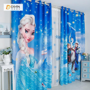 DIHIN HOME 3D Printed Frozen Blackout Curtains ,Window Curtains Grommet Curtain For Living Room ,39x102-inch,2 Panels Included Roman Shades Curtains Window Blinds custom curtains blackout curtains curtains for living room sheer curtains curtain fabric linen curtains kitchen curtains velvet curtains pinch pleat curtains bay window curtains outdoor curtains pleated curtains floral curtains dining room curtains kitchen valances drapes for bedroom patio curtains nursery curtains grommet curtains