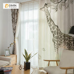 DIHIN HOME 3D Printed Giraffe Blackout Curtains ,Window Curtains Grommet Curtain For Living Room ,39x102-inch,2 Panels Included Roman Shades Curtains Window Blinds custom curtains blackout curtains curtains for living room sheer curtains curtain fabric linen curtains kitchen curtains velvet curtains pinch pleat curtains bay window curtains outdoor curtains pleated curtains floral curtains dining room curtains kitchen valances drapes for bedroom patio curtains nursery curtains grommet curtains