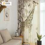 DIHIN HOME 3D Printed Giraffe Blackout Curtains ,Window Curtains Grommet Curtain For Living Room ,39x102-inch,2 Panels Included Roman Shades Curtains Window Blinds custom curtains blackout curtains curtains for living room sheer curtains curtain fabric linen curtains kitchen curtains velvet curtains pinch pleat curtains bay window curtains outdoor curtains pleated curtains floral curtains dining room curtains kitchen valances drapes for bedroom patio curtains nursery curtains grommet curtains