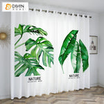 DIHIN HOME 3D Printed Green Banana Leaves Blackout Curtains,Window Curtains Grommet Curtain For Living Room ,39x102-inch,2 Panels Included Roman Shades Curtains Window Blinds custom curtains blackout curtains curtains for living room sheer curtains curtain fabric linen curtains kitchen curtains velvet curtains pinch pleat curtains bay window curtains outdoor curtains pleated curtains floral curtains dining room curtains kitchen valances drapes for bedroom patio curtains nursery curtains grommet curtains