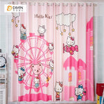 DIHIN HOME 3D Printed Hello Kitty and Sky Wheel Blackout Curtains ,Window Curtains Grommet Curtain For Living Room ,39x102-inch,2 Panels Included Roman Shades Window Curtains Curtains Window Blinds Curtains Drapes linen drapery curtains and drapes windows drapes custom curtains blackout curtains curtains for living room window shades sheer curtains curtain fabric window treatments custom drapery