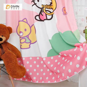 DIHIN HOME 3D Printed Hello Kitty Blackout Curtains ,Window Curtains Grommet Curtain For Living Room ,39x102-inch,2 Panels Included Roman Shades Curtains Window Blinds custom curtains blackout curtains curtains for living room sheer curtains curtain fabric linen curtains kitchen curtains velvet curtains pinch pleat curtains bay window curtains outdoor curtains pleated curtains floral curtains dining room curtains kitchen valances drapes for bedroom patio curtains nursery curtains grommet curtains