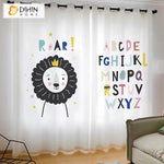DIHIN HOME 3D Printed Hello Lion Blackout Curtains,Window Curtains Grommet Curtain For Living Room ,39x102-inch,2 Panels Included Roman Shades Curtains Window Blinds custom curtains blackout curtains curtains for living room sheer curtains curtain fabric linen curtains kitchen curtains velvet curtains pinch pleat curtains bay window curtains outdoor curtains pleated curtains floral curtains dining room curtains kitchen valances drapes for bedroom patio curtains nursery curtains grommet curtains