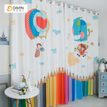 DIHIN HOME 3D Printed Hot Air Balloon and Pencil Blackout Curtains ,Window Curtains Grommet Curtain For Living Room ,39x102-inch,2 Panels Included Roman Shades Window Curtains Curtains Window Blinds Curtains Drapes linen drapery curtains and drapes windows drapes custom curtains blackout curtains curtains for living room window shades sheer curtains curtain fabric window treatments custom drapery