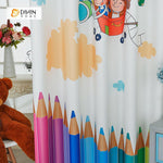 DIHIN HOME 3D Printed Hot Air Balloon and Pencil Blackout Curtains ,Window Curtains Grommet Curtain For Living Room ,39x102-inch,2 Panels Included Roman Shades Window Curtains Curtains Window Blinds Curtains Drapes linen drapery curtains and drapes windows drapes custom curtains blackout curtains curtains for living room window shades sheer curtains curtain fabric window treatments custom drapery