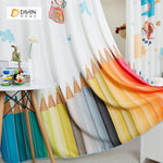 DIHIN HOME 3D Printed Hot Air Balloon and Pencil Blackout Curtains ,Window Curtains Grommet Curtain For Living Room ,39x102-inch,2 Panels Included Roman Shades Window Curtains Curtains Window Blinds Curtains Drapes linen drapery curtains and drapes windows drapes custom curtains blackout curtains curtains for living room window shades sheer curtains curtain fabric window treatments custom drapery