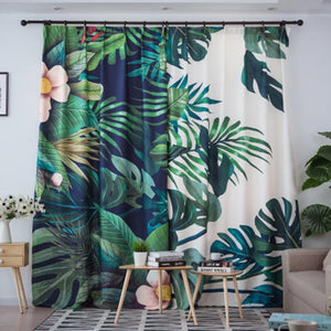 DIHIN HOME 3D Printed Huge Painting Leaves Blackout Curtains,Window Curtains Grommet Curtain For Living Room ,39x102-inch,2 Panels Include Roman Shades Curtains Window Blinds custom curtains blackout curtains curtains for living room sheer curtains curtain fabric linen curtains kitchen curtains velvet curtains pinch pleat curtains bay window curtains outdoor curtains pleated curtains floral curtains dining room curtains kitchen valances drapes for bedroom patio curtains nursery curtains grommet curtains