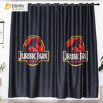 DIHIN HOME 3D Printed Jurassic Park Blackout Curtains,Window Curtains Grommet Curtain For Living Room ,39x102-inch,2 Panels Include Roman Shades Curtains Window Blinds custom curtains blackout curtains curtains for living room sheer curtains curtain fabric linen curtains kitchen curtains velvet curtains pinch pleat curtains bay window curtains outdoor curtains pleated curtains floral curtains dining room curtains kitchen valances drapes for bedroom patio curtains nursery curtains grommet curtains