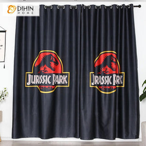 DIHIN HOME 3D Printed Jurassic Park Blackout Curtains,Window Curtains Grommet Curtain For Living Room ,39x102-inch,2 Panels Include Roman Shades Curtains Window Blinds custom curtains blackout curtains curtains for living room sheer curtains curtain fabric linen curtains kitchen curtains velvet curtains pinch pleat curtains bay window curtains outdoor curtains pleated curtains floral curtains dining room curtains kitchen valances drapes for bedroom patio curtains nursery curtains grommet curtains