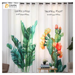 DIHIN HOME 3D Printed Leaves and Cactus Blackout Curtains ,Window Curtains Grommet Curtain For Living Room ,39x102-inch,2 Panels Included Roman Shades Curtains Window Blinds custom curtains blackout curtains curtains for living room sheer curtains curtain fabric linen curtains kitchen curtains velvet curtains pinch pleat curtains bay window curtains outdoor curtains pleated curtains floral curtains dining room curtains kitchen valances drapes for bedroom patio curtains nursery curtains grommet curtains