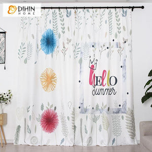 DIHIN HOME 3D Printed Light colored Leaves Blackout Curtains,Window Curtains Grommet Curtain For Living Room ,39x102-inch,2 Panels Included Roman Shades Curtains Window Blinds custom curtains blackout curtains curtains for living room sheer curtains curtain fabric linen curtains kitchen curtains velvet curtains pinch pleat curtains bay window curtains outdoor curtains pleated curtains floral curtains dining room curtains kitchen valances drapes for bedroom patio curtains nursery curtains grommet curtains