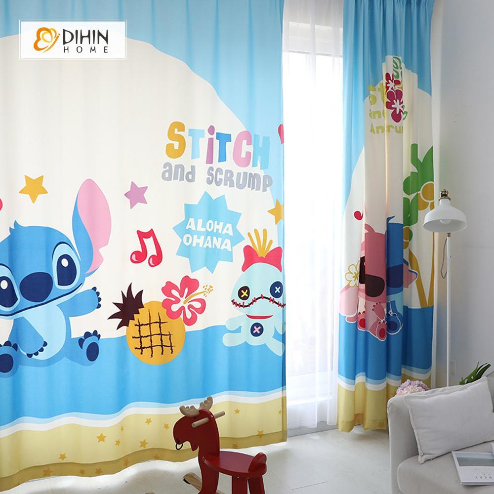 DIHIN HOME 3D Printed Lilo & Stitch Blackout Curtains ,Window Curtains Grommet Curtain For Living Room ,39x102-inch,2 Panels Included Roman Shades Curtains Window Blinds custom curtains blackout curtains curtains for living room sheer curtains curtain fabric linen curtains kitchen curtains velvet curtains pinch pleat curtains bay window curtains outdoor curtains pleated curtains floral curtains dining room curtains kitchen valances drapes for bedroom patio curtains nursery curtains grommet curtains