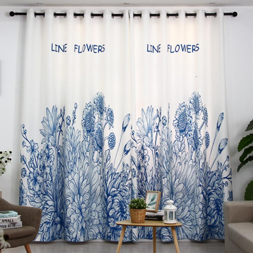 DIHIN HOME 3D Printed Line Flowers Blackout Curtains,Window Curtains Grommet Curtain For Living Room ,39x102-inch,2 Panels Include Roman Shades Curtains Window Blinds custom curtains blackout curtains curtains for living room sheer curtains curtain fabric linen curtains kitchen curtains velvet curtains pinch pleat curtains bay window curtains outdoor curtains pleated curtains floral curtains dining room curtains kitchen valances drapes for bedroom patio curtains nursery curtains grommet curtains