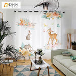DIHIN HOME 3D Printed Little Dear and Rabbit Blackout Curtains,Window Curtains Grommet Curtain For Living Room ,39x102-inch,2 Panels Included Roman Shades Curtains Window Blinds custom curtains blackout curtains curtains for living room sheer curtains curtain fabric linen curtains kitchen curtains velvet curtains pinch pleat curtains bay window curtains outdoor curtains pleated curtains floral curtains dining room curtains kitchen valances drapes for bedroom patio curtains nursery curtains grommet curtains
