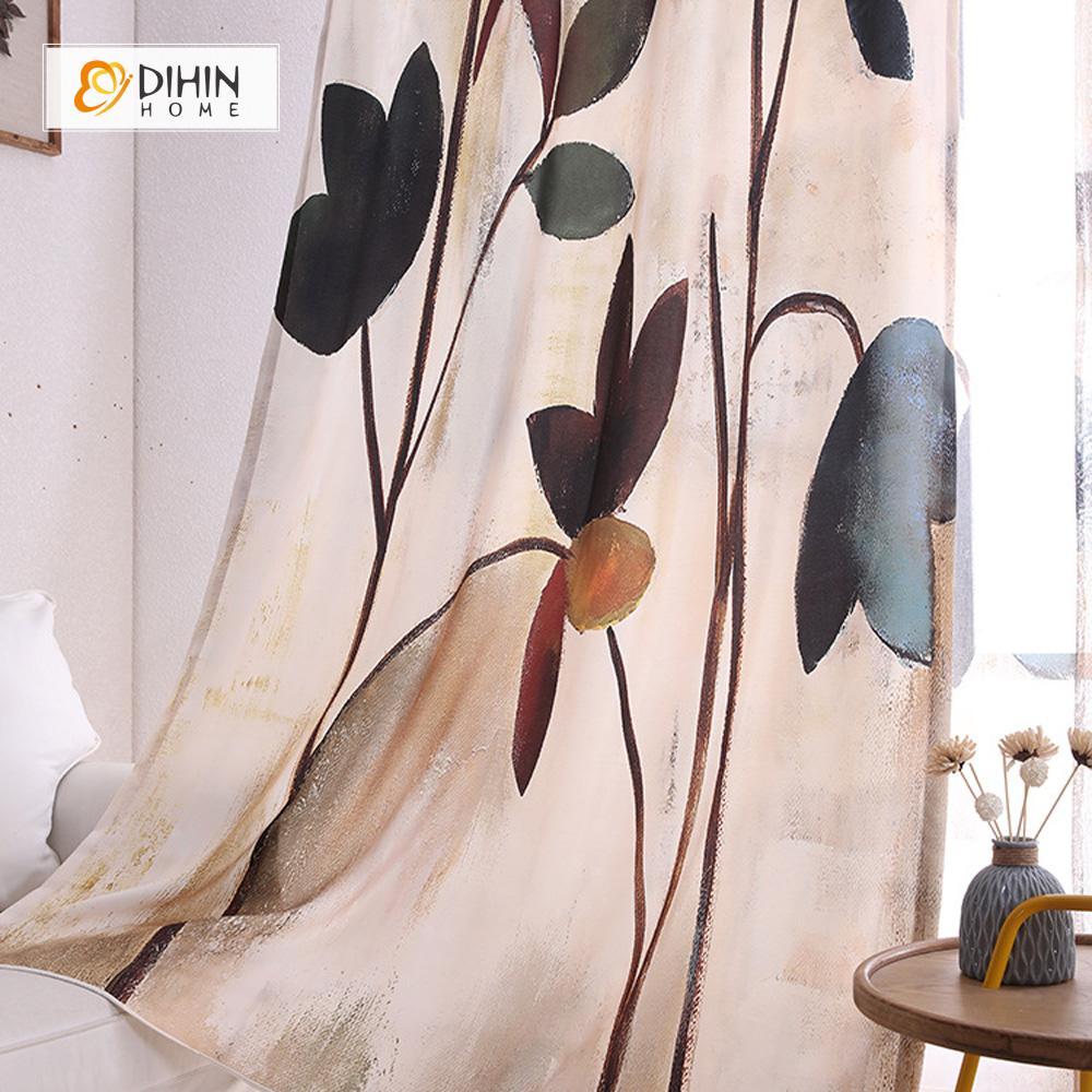 DIHIN HOME 3D Printed Long Leaves Blackout Curtains ,Window Curtains Grommet Curtain For Living Room ,39x102-inch,2 Panels Included Roman Shades Curtains Window Blinds custom curtains blackout curtains curtains for living room sheer curtains curtain fabric linen curtains kitchen curtains velvet curtains pinch pleat curtains bay window curtains outdoor curtains pleated curtains floral curtains dining room curtains kitchen valances drapes for bedroom patio curtains nursery curtains grommet curtains