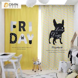 DIHIN HOME 3D Printed Love Dogs Blackout Curtains,Window Curtains Grommet Curtain For Living Room ,39x102-inch,2 Panels Included Roman Shades Curtains Window Blinds custom curtains blackout curtains curtains for living room sheer curtains curtain fabric linen curtains kitchen curtains velvet curtains pinch pleat curtains bay window curtains outdoor curtains pleated curtains floral curtains dining room curtains kitchen valances drapes for bedroom patio curtains nursery curtains grommet curtains