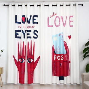 DIHIN HOME 3D Printed Love Eyes Blackout Curtains,Window Curtains Grommet Curtain For Living Room ,39x102-inch,2 Panels Include Roman Shades Curtains Window Blinds custom curtains blackout curtains curtains for living room sheer curtains curtain fabric linen curtains kitchen curtains velvet curtains pinch pleat curtains bay window curtains outdoor curtains pleated curtains floral curtains dining room curtains kitchen valances drapes for bedroom patio curtains nursery curtains grommet curtains
