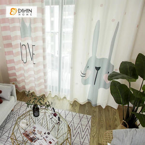 DIHIN HOME 3D Printed Lovely Rabbit Blackout Curtains ,Window Curtains Grommet Curtain For Living Room ,39x102-inch,2 Panels Included Roman Shades Curtains Window Blinds custom curtains blackout curtains curtains for living room sheer curtains curtain fabric linen curtains kitchen curtains velvet curtains pinch pleat curtains bay window curtains outdoor curtains pleated curtains floral curtains dining room curtains kitchen valances drapes for bedroom patio curtains nursery curtains grommet curtains