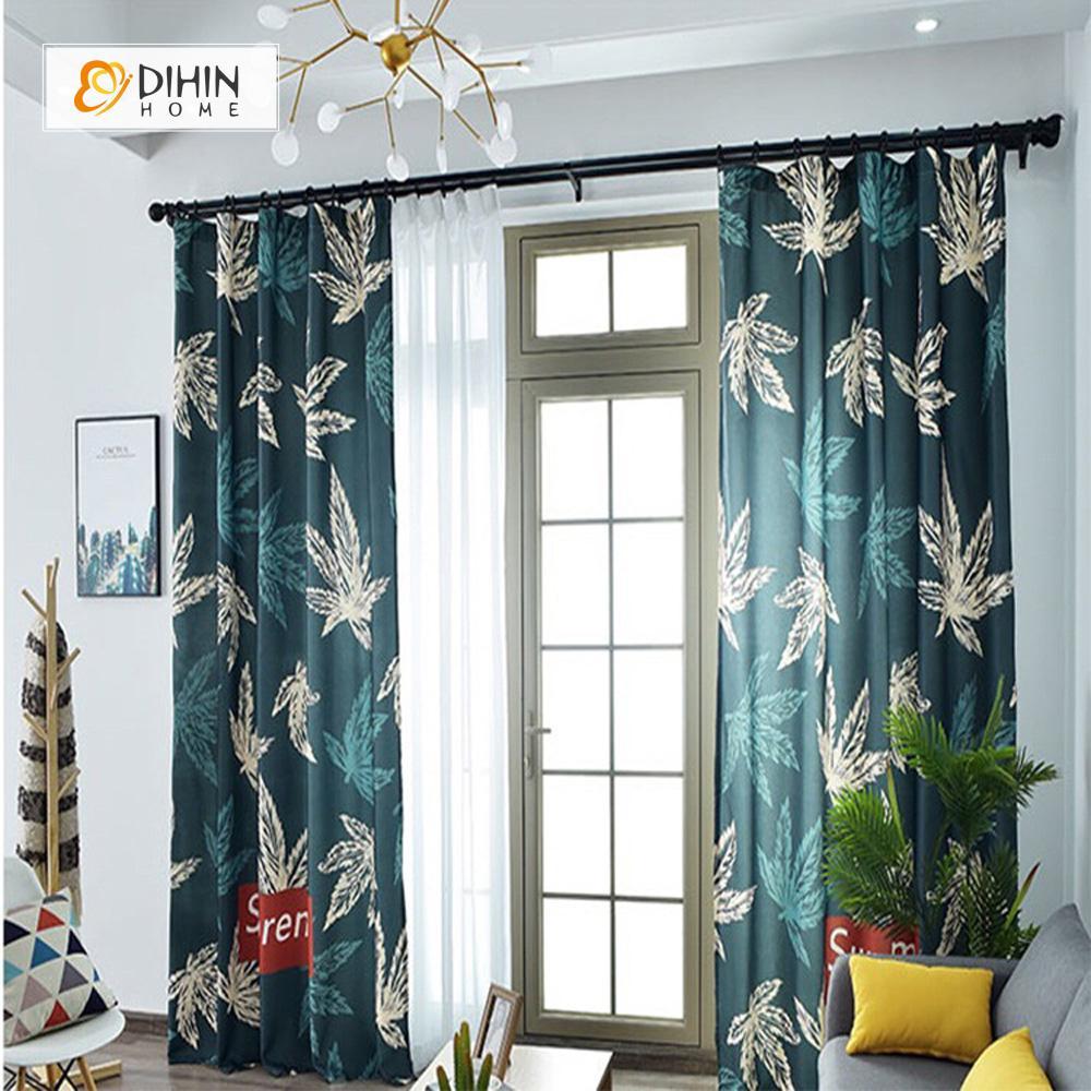 DIHIN HOME 3D Printed Maple Leaves Blackout Curtains ,Window Curtains Grommet Curtain For Living Room ,39x102-inch,2 Panels Included Roman Shades Curtains Window Blinds custom curtains blackout curtains curtains for living room sheer curtains curtain fabric linen curtains kitchen curtains velvet curtains pinch pleat curtains bay window curtains outdoor curtains pleated curtains floral curtains dining room curtains kitchen valances drapes for bedroom patio curtains nursery curtains grommet curtains